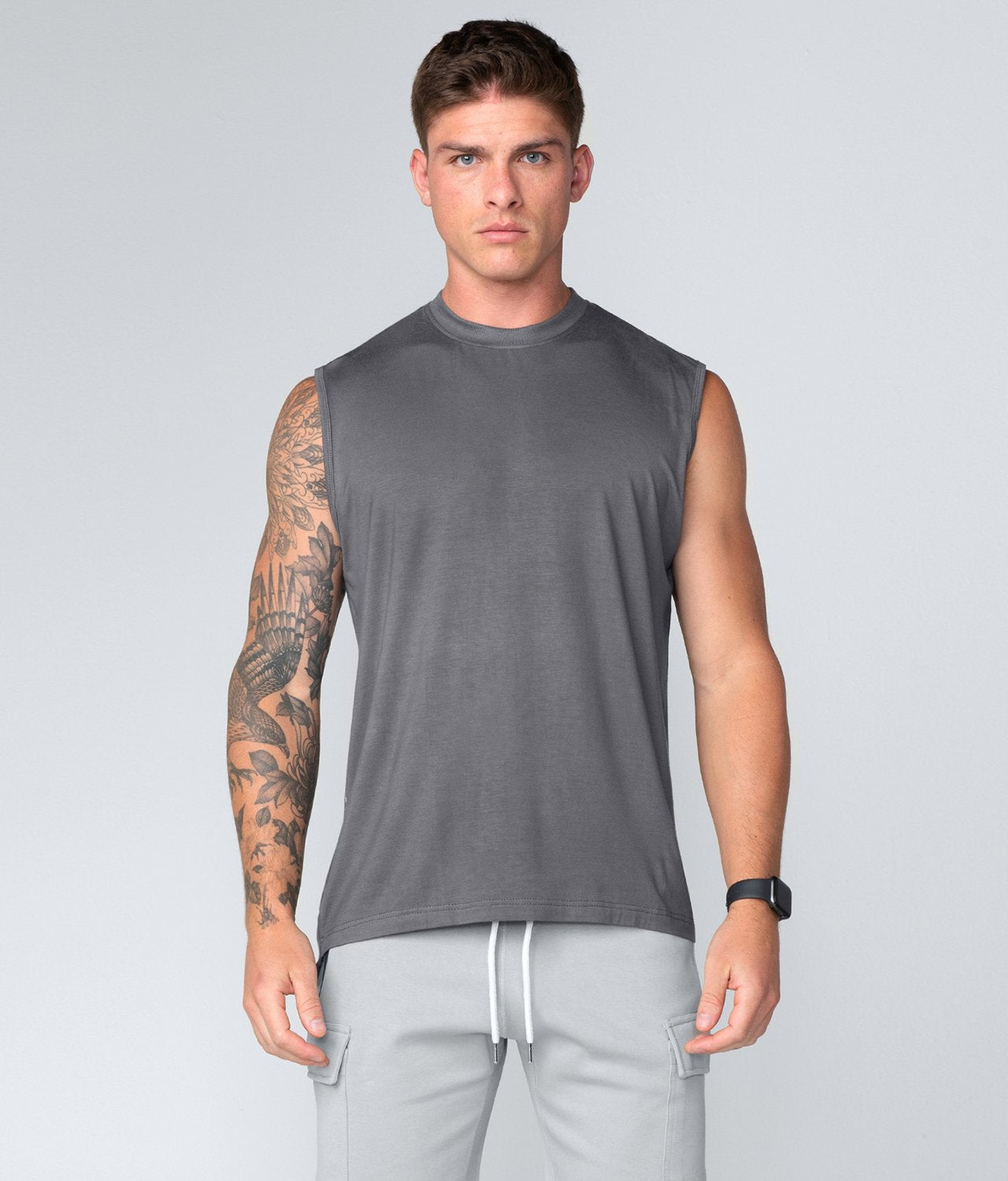 Gray best sale workout shirt