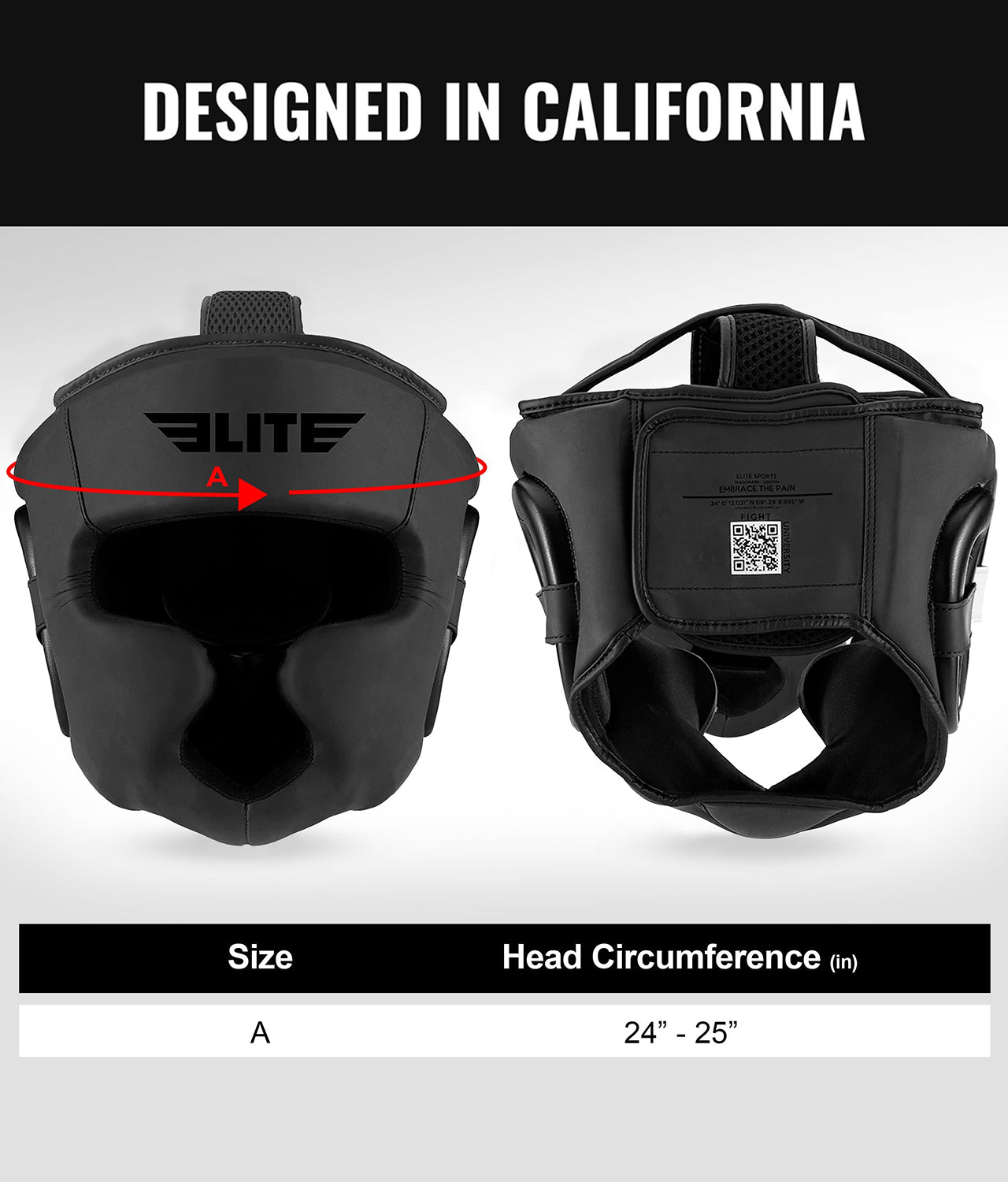 Adults' Essential Black/Black MMA Headgear