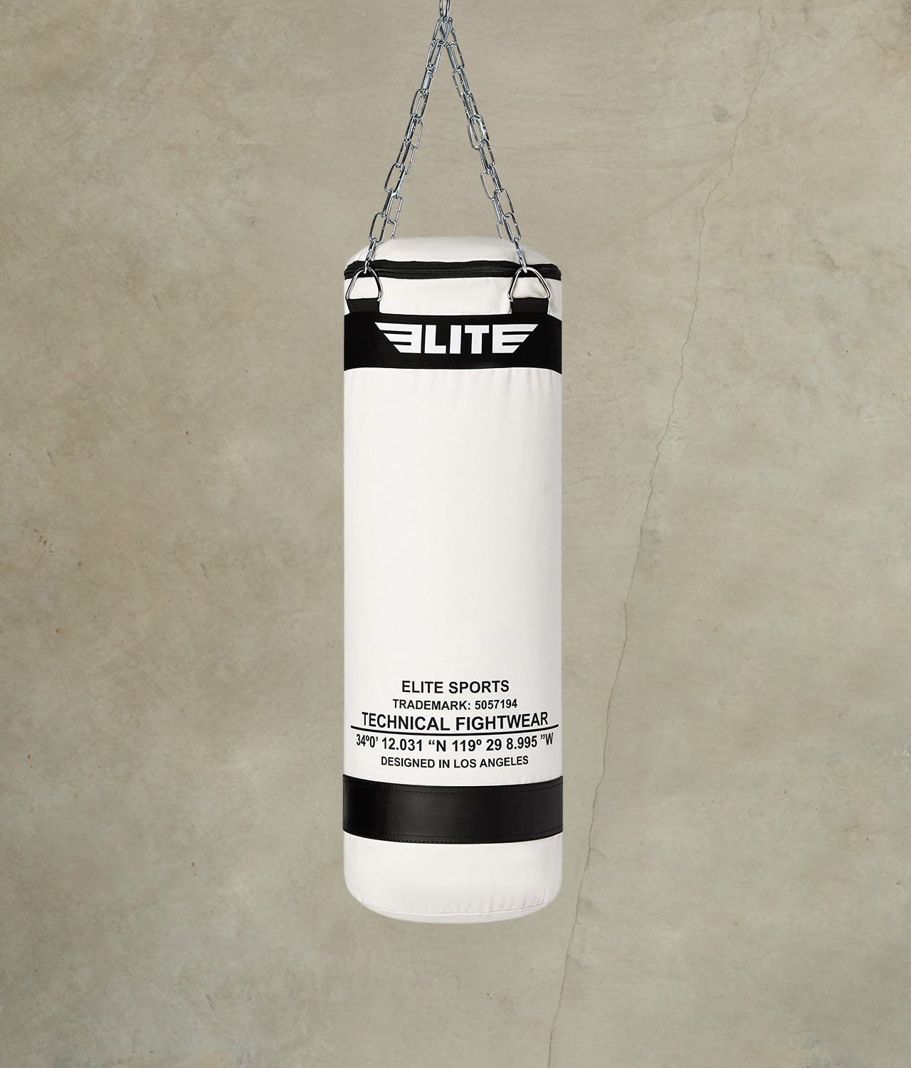 Elite Canvas Punching Bag with Chains Raw Color