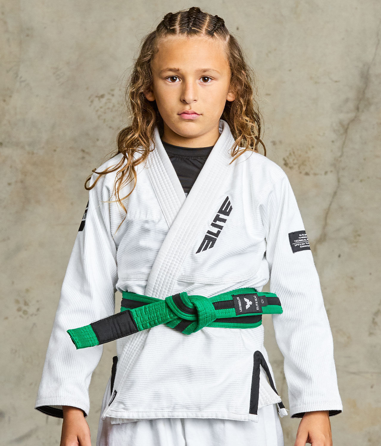 Kids' Jiu Jitsu BJJ Green/Black Belt