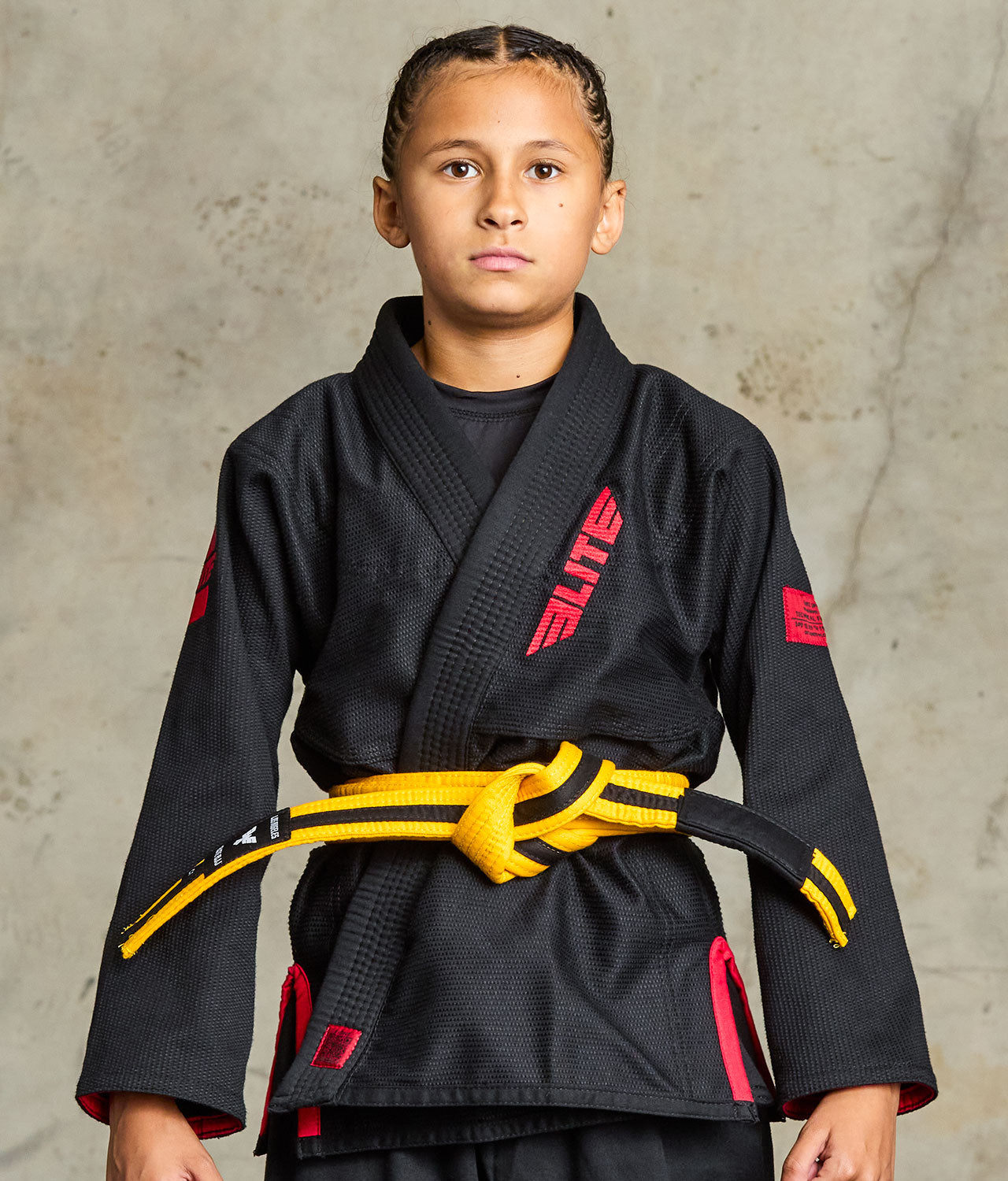 Kids' Jiu Jitsu BJJ Yellow/Black Belt