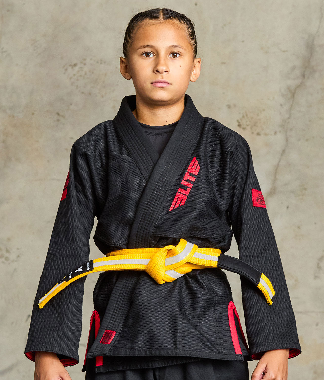 Kids' Jiu Jitsu BJJ Yellow/White Belt