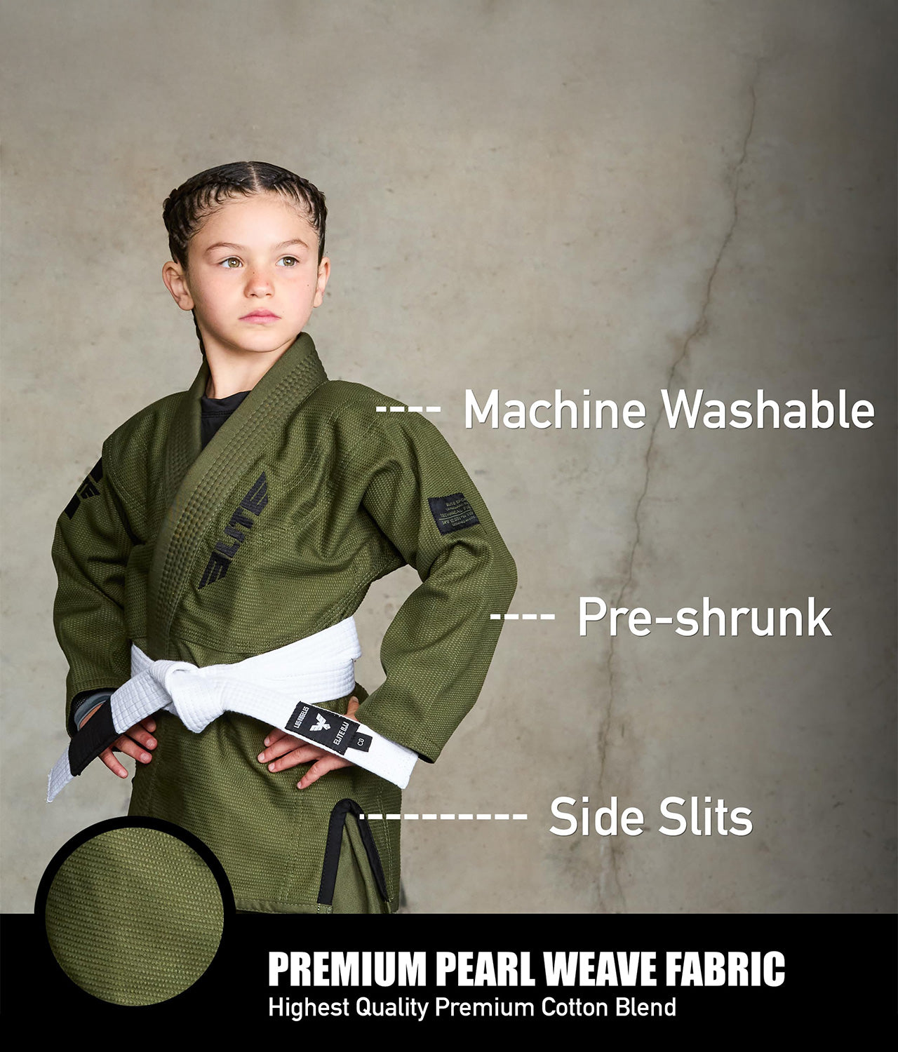 Kids' Core Green Brazilian Jiu Jitsu BJJ Gi