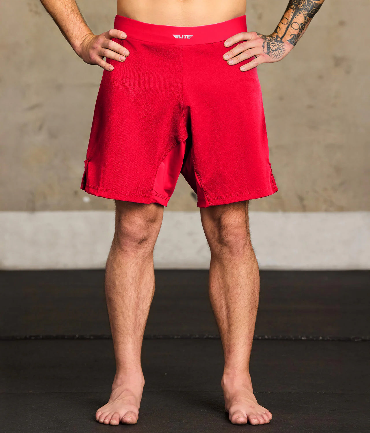 elite sports black jack series red adults jiu jitsu shorts