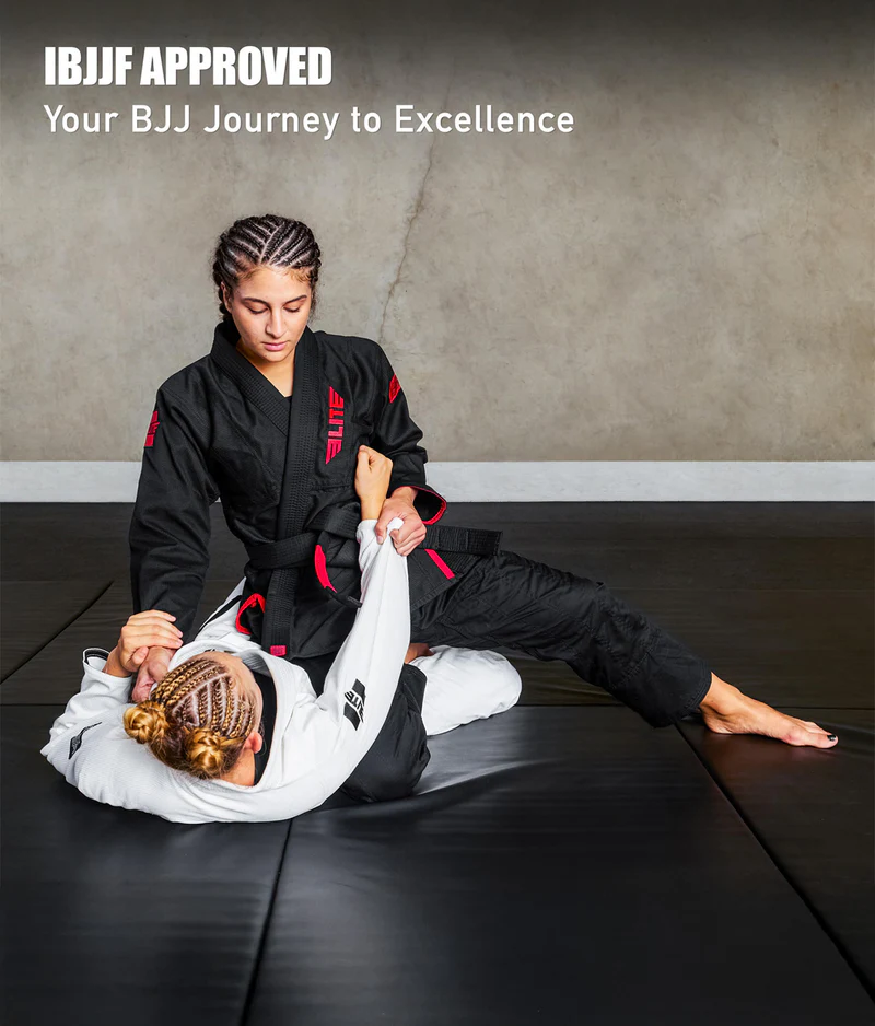 elite core black womens ibjjf approved bjj gi