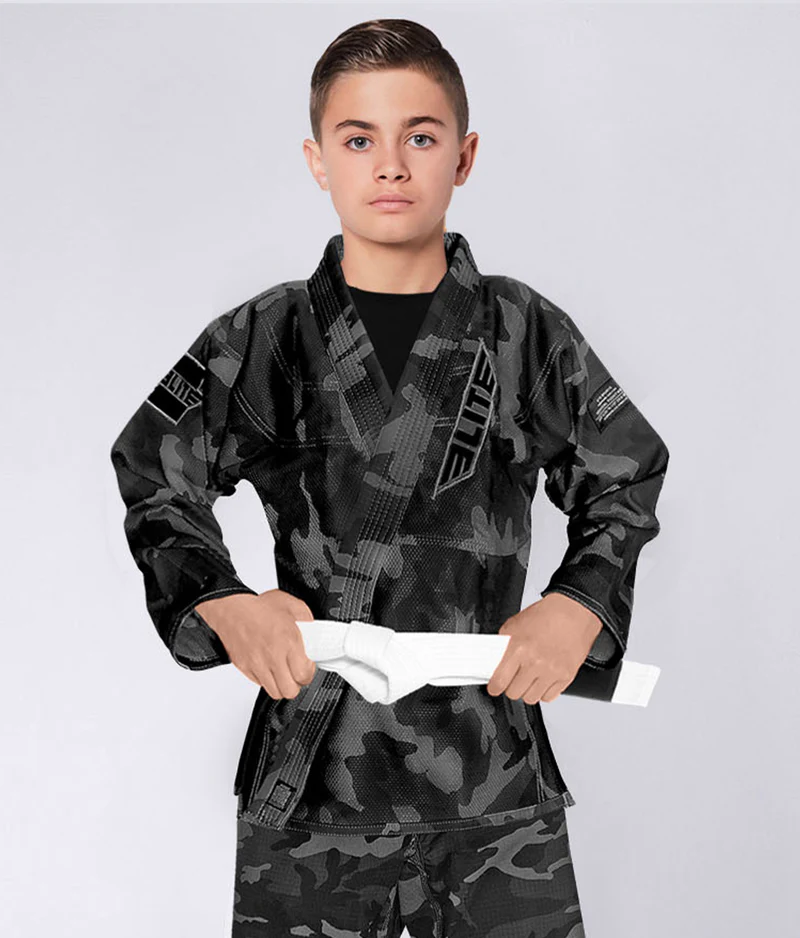 core gray camo brazilian jiu jitsu kids bjj gi