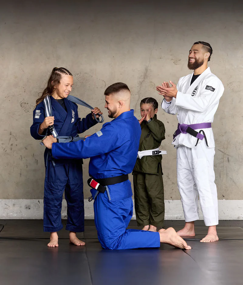 elite core navy boys preshrunk bjj gi