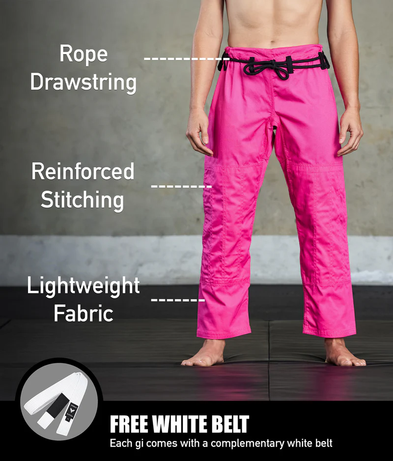 elite core pink ladies bjj gi with free pink belt