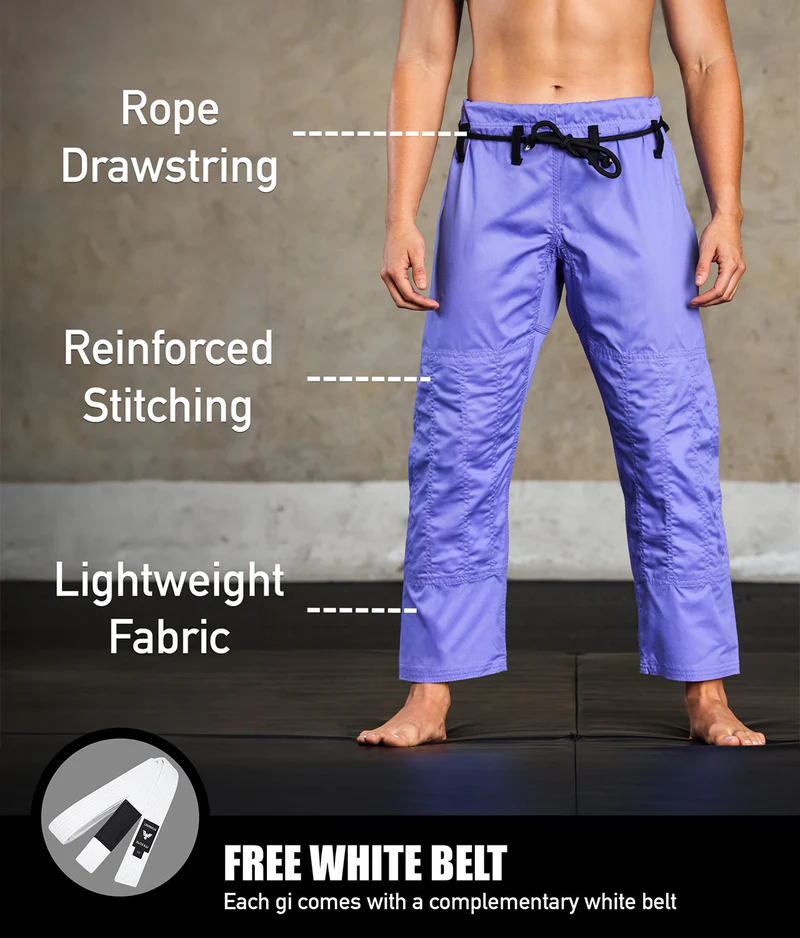 elite core purple ladies bjj gi with free purple belt