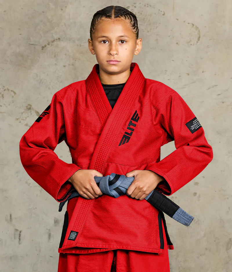 core red brazilian jiu jitsu kids bjj gi