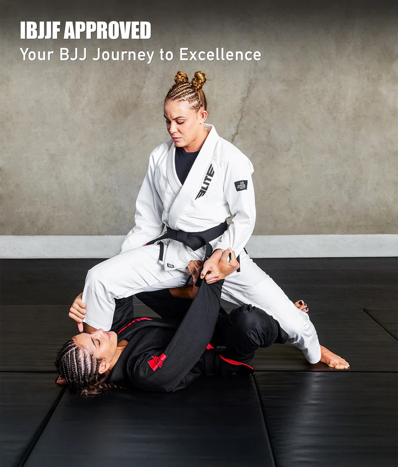 elite core white womens ibjjf approved bjj gi