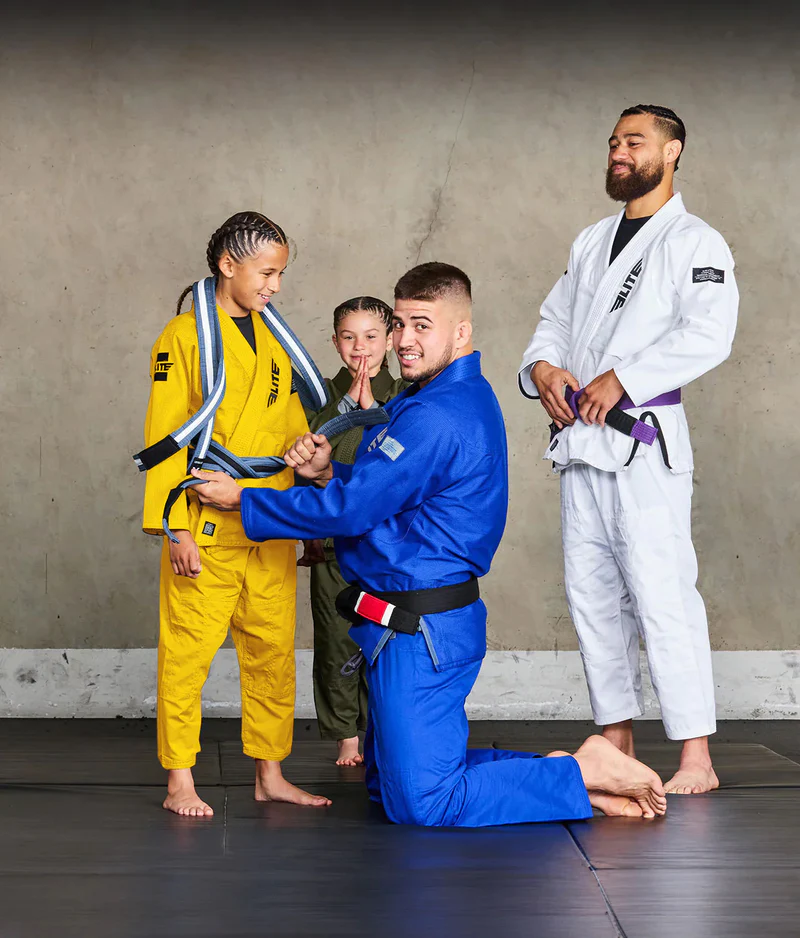 elite core yellow  boys preshrunk bjj gi