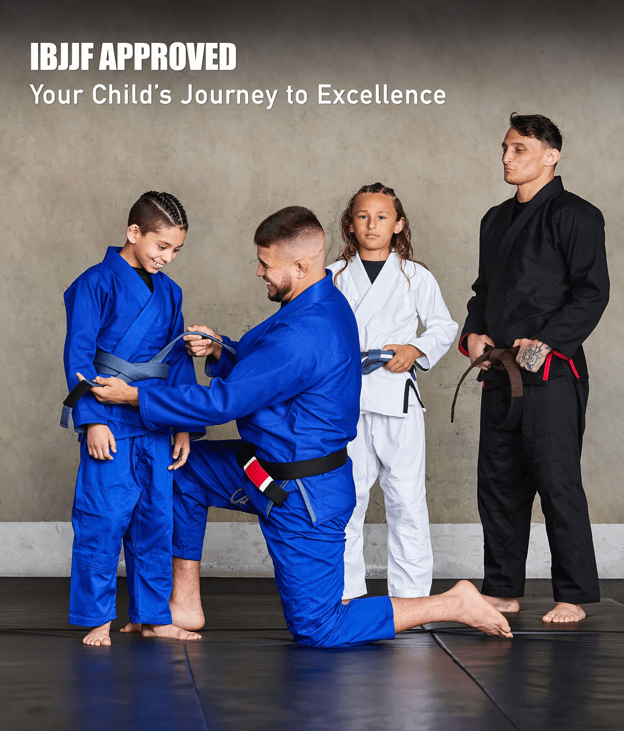 elite essential blue boys ibjjf approved jiu jitsu gi