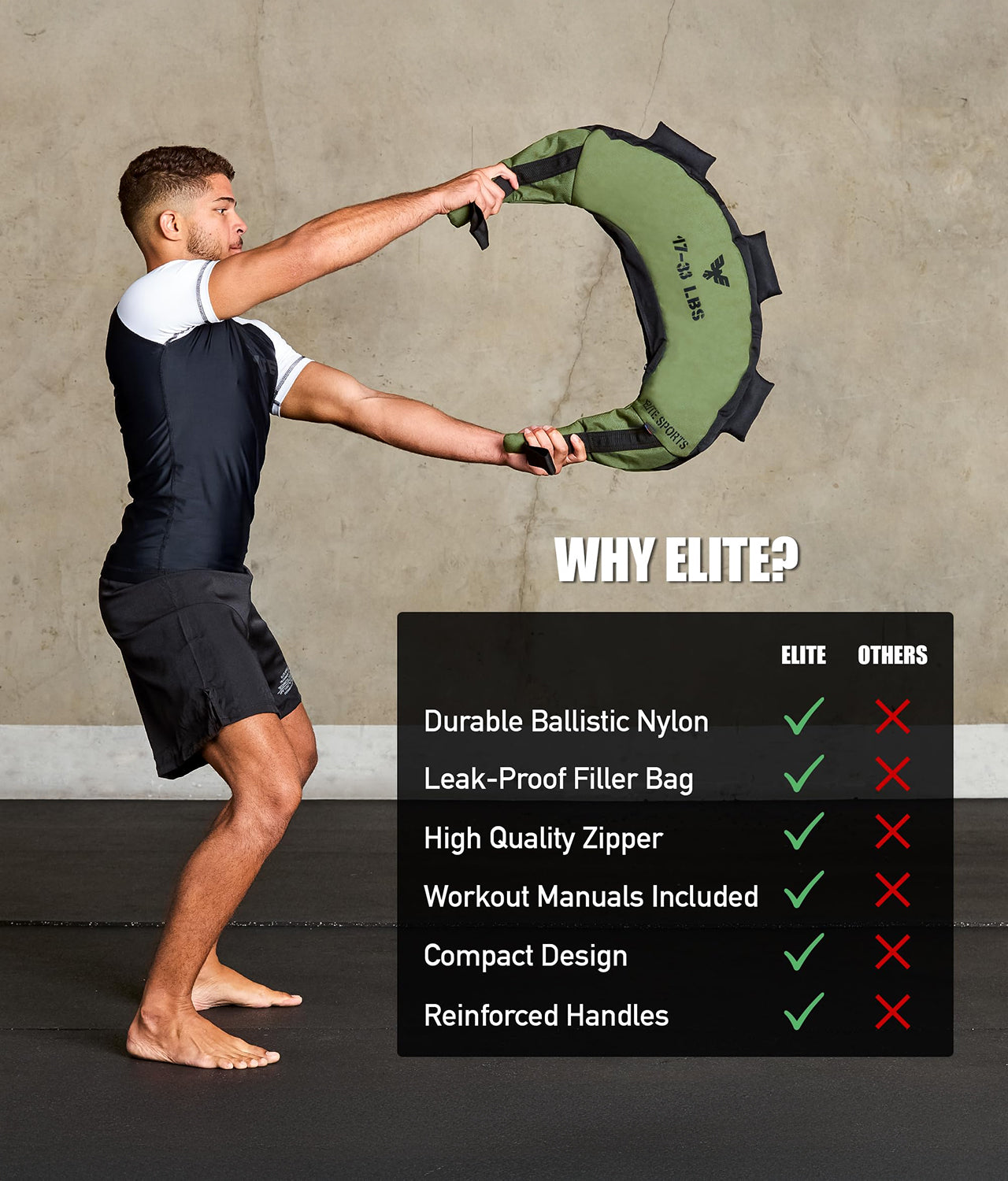 Green Bulgarian Sand Bag 25 lbs