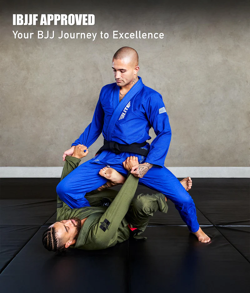 elite core blue mens ibjjf approved bjj gi