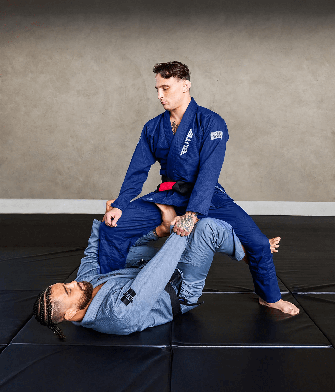 elite core navy mens preshrunk bjj gi