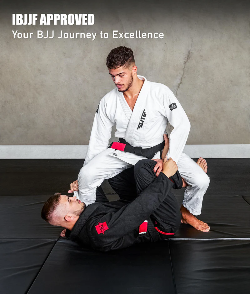 elite core white mens ibjjf approved bjj gi