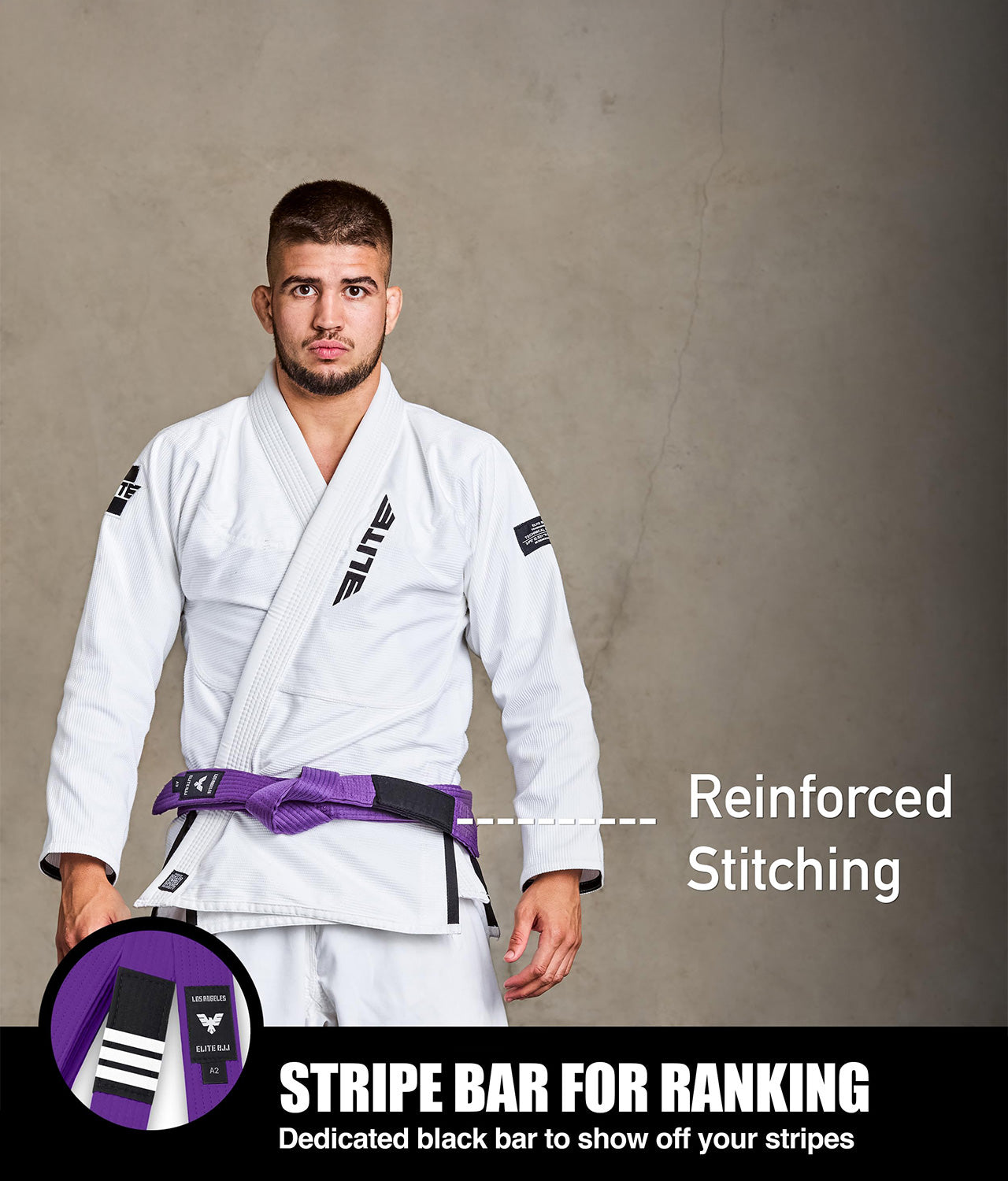 Adults' Brazilian Jiu Jitsu BJJ Purple Belt