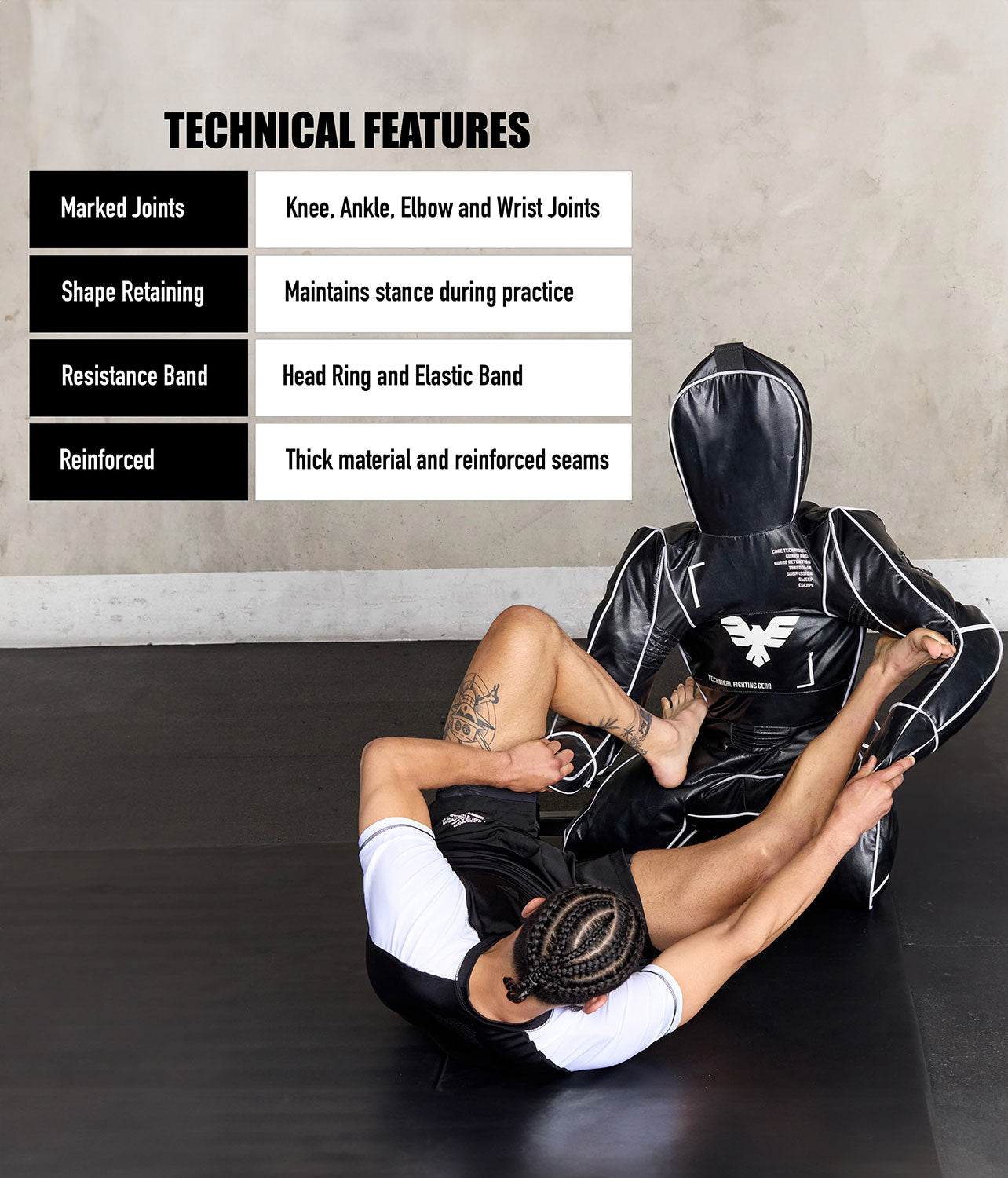 Adults Essential BJJ Grappling Dummy - 170cm Unfilled