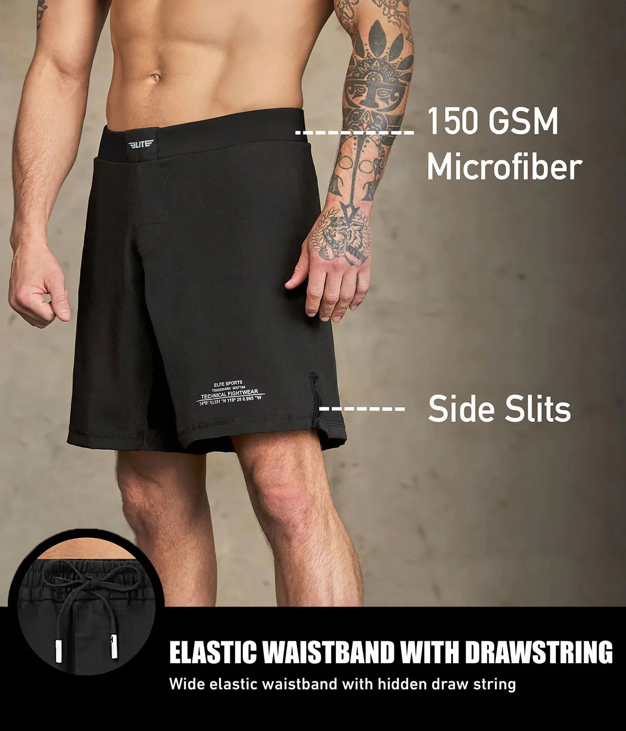 Black Jack Black No Gi Mens BJJ Shorts