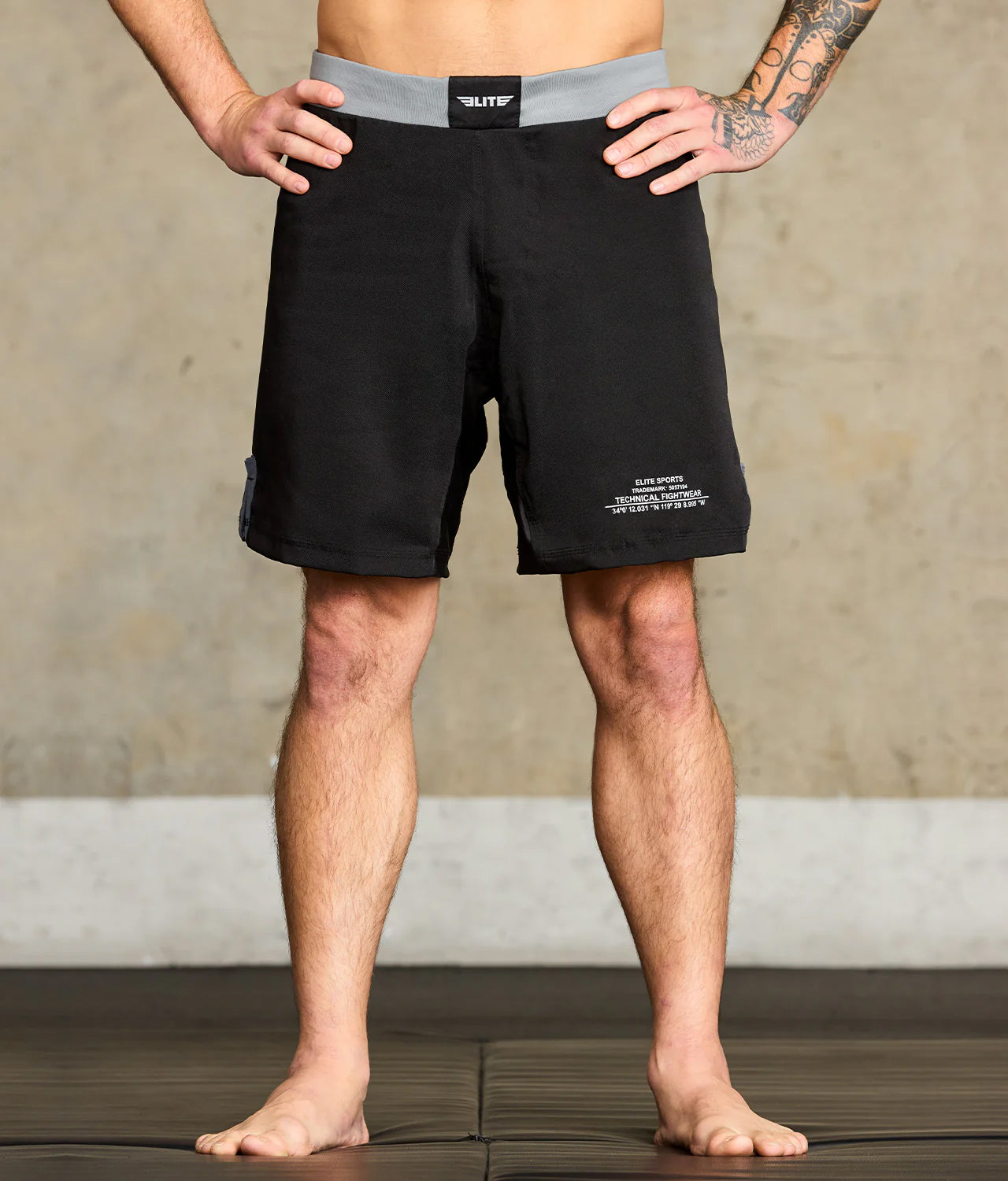 Men's Black Jack Gray No Gi BJJ Shorts