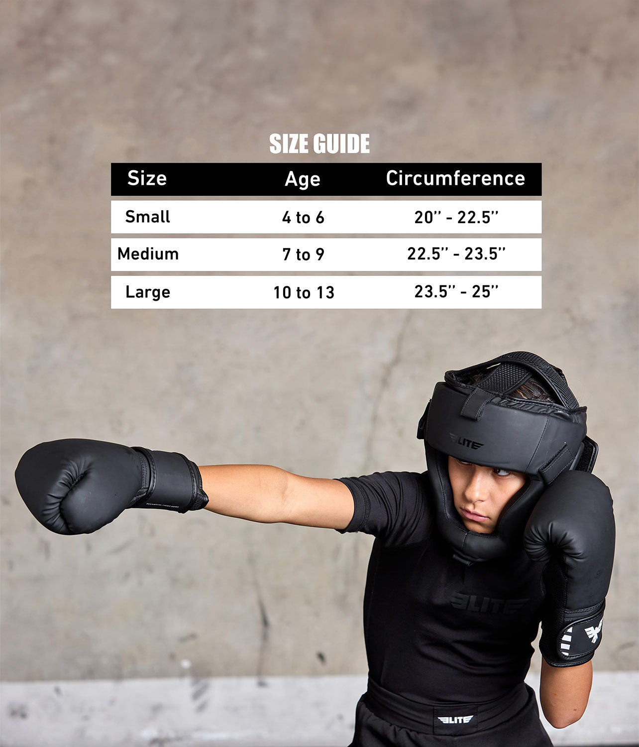 Kids' Black MMA Safety Headgear