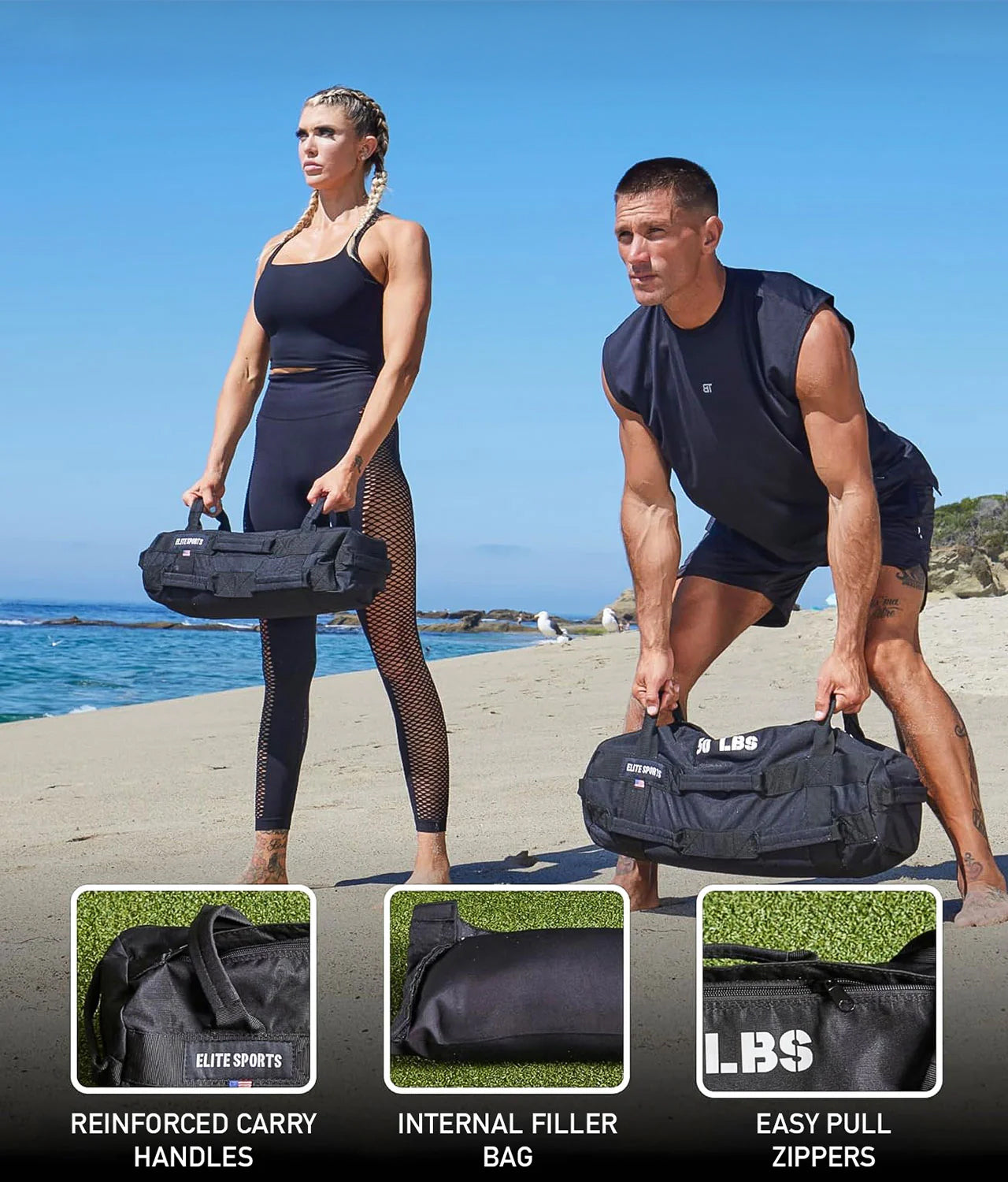 Core Black Duffel Sand Bag 5-25 lbs