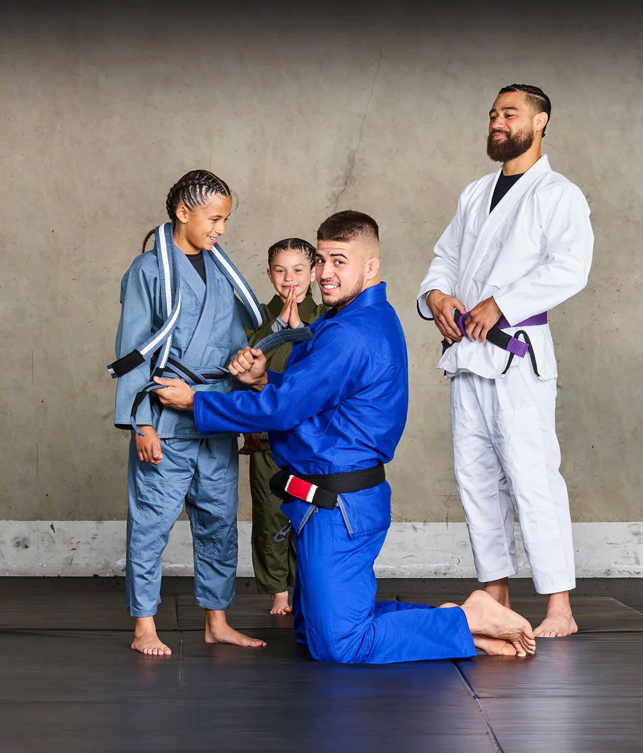 elite essential gray boys preshrunk jiu jitsu gi