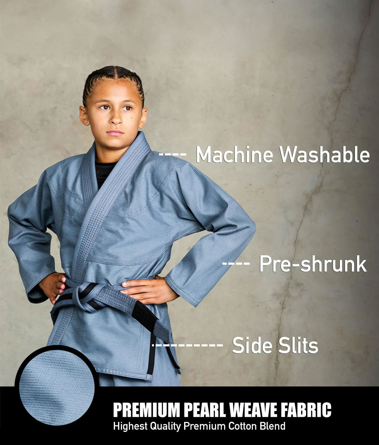 Essential Gray Brazilian Jiu Jitsu Kids BJJ Gi