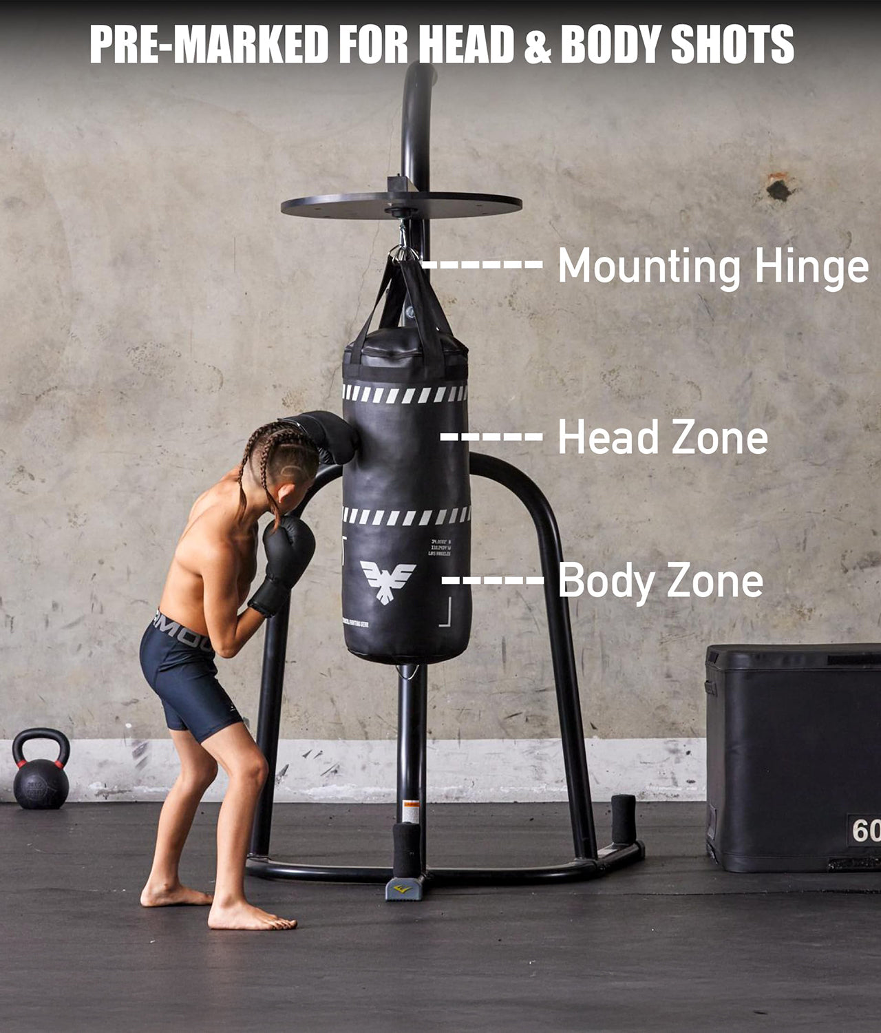 Kids 2.5 ft Essential Boxing Punching Bag Set Elite Sports