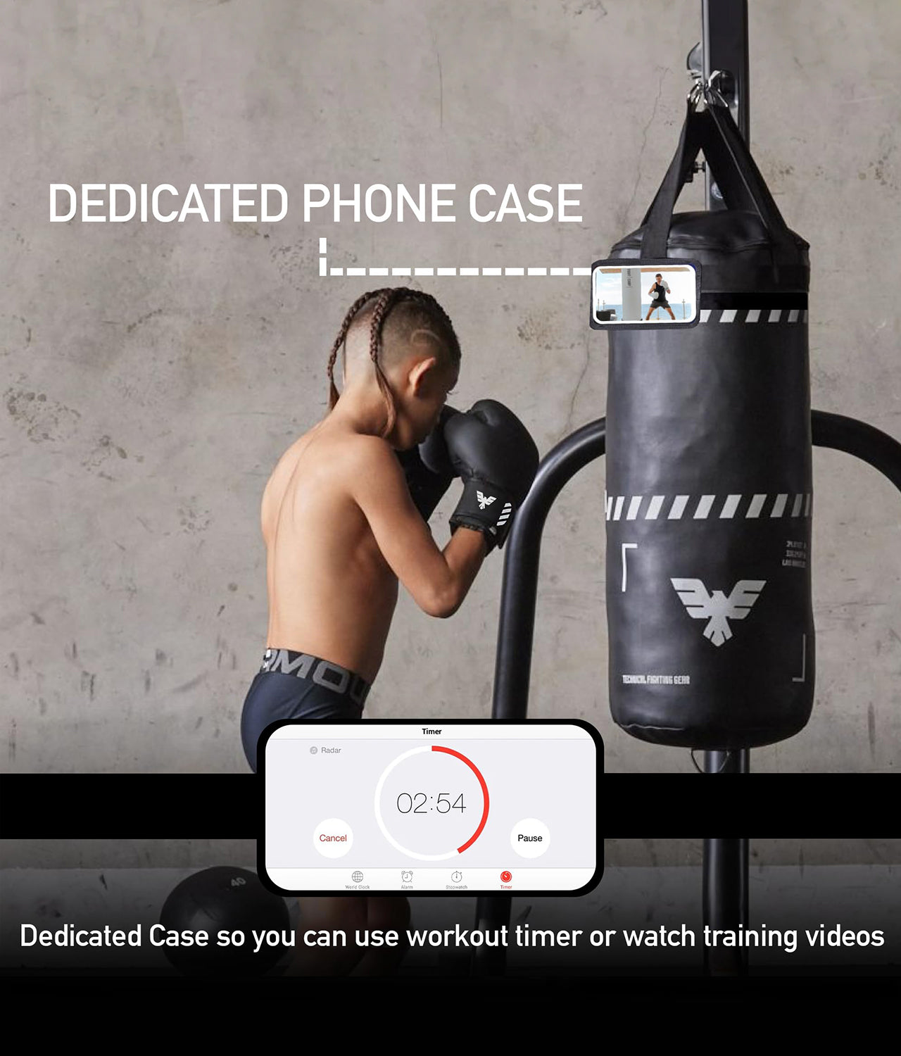 Kids 2.5 ft Essential Boxing Punching Bag Set Elite Sports