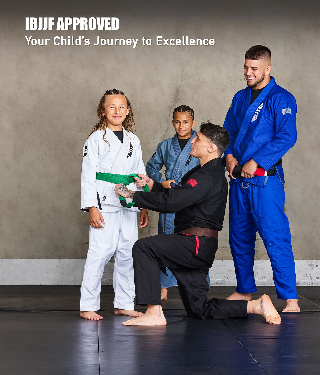 Kids' Brazilian Jiu Jitsu BJJ Green Belt