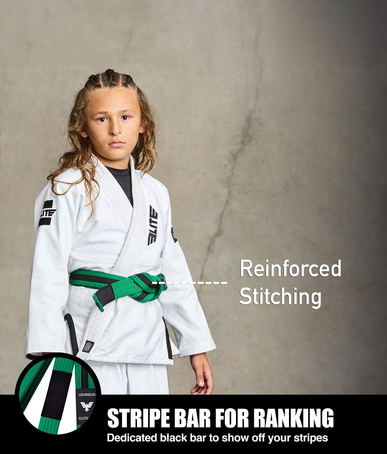 Brazilian Jiu Jitsu Kids BJJ Green/Black Belt