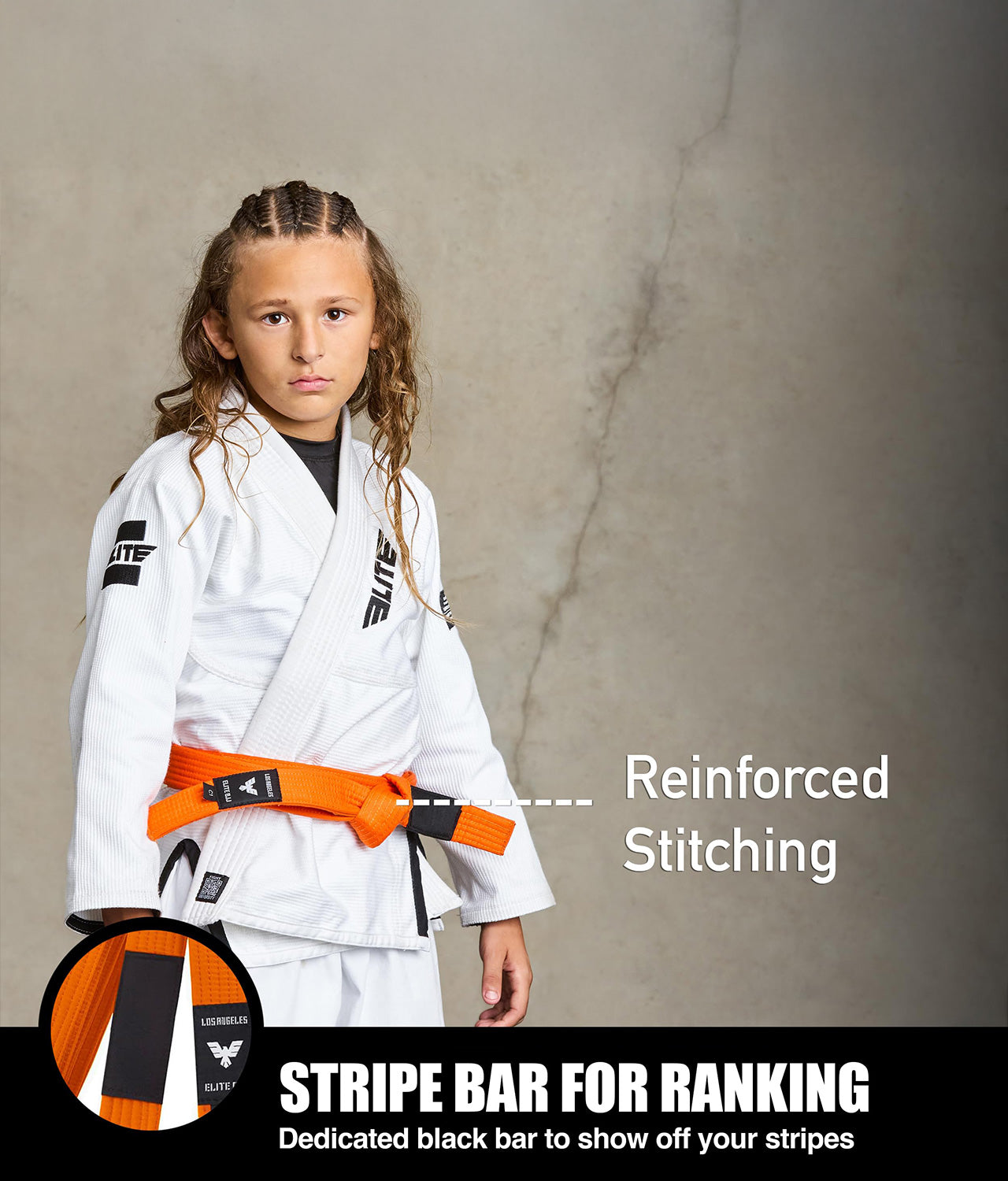 Kids' Jiu Jitsu BJJ Orange Belt