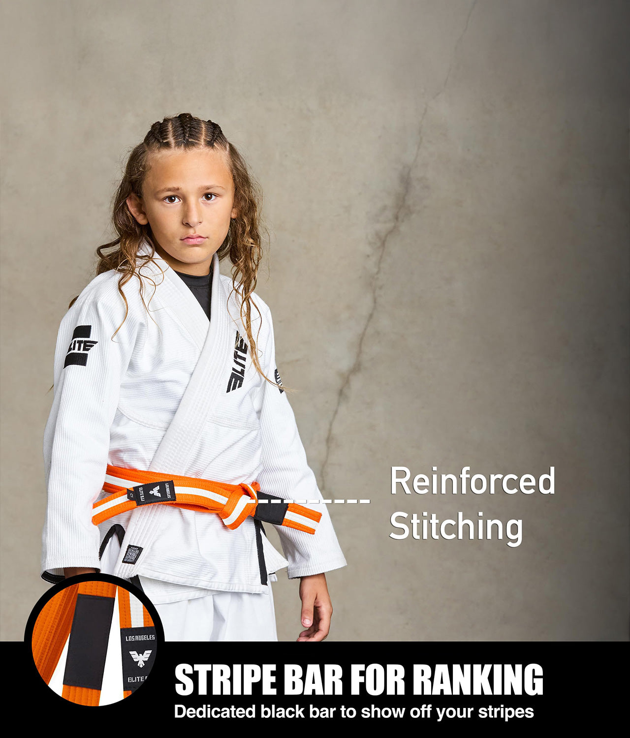 Kids' Jiu Jitsu BJJ Orange/White Belt