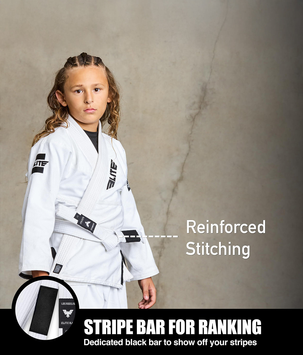 Elite Sports Kids Brazilian Jiu Jitsu BJJ White Belt