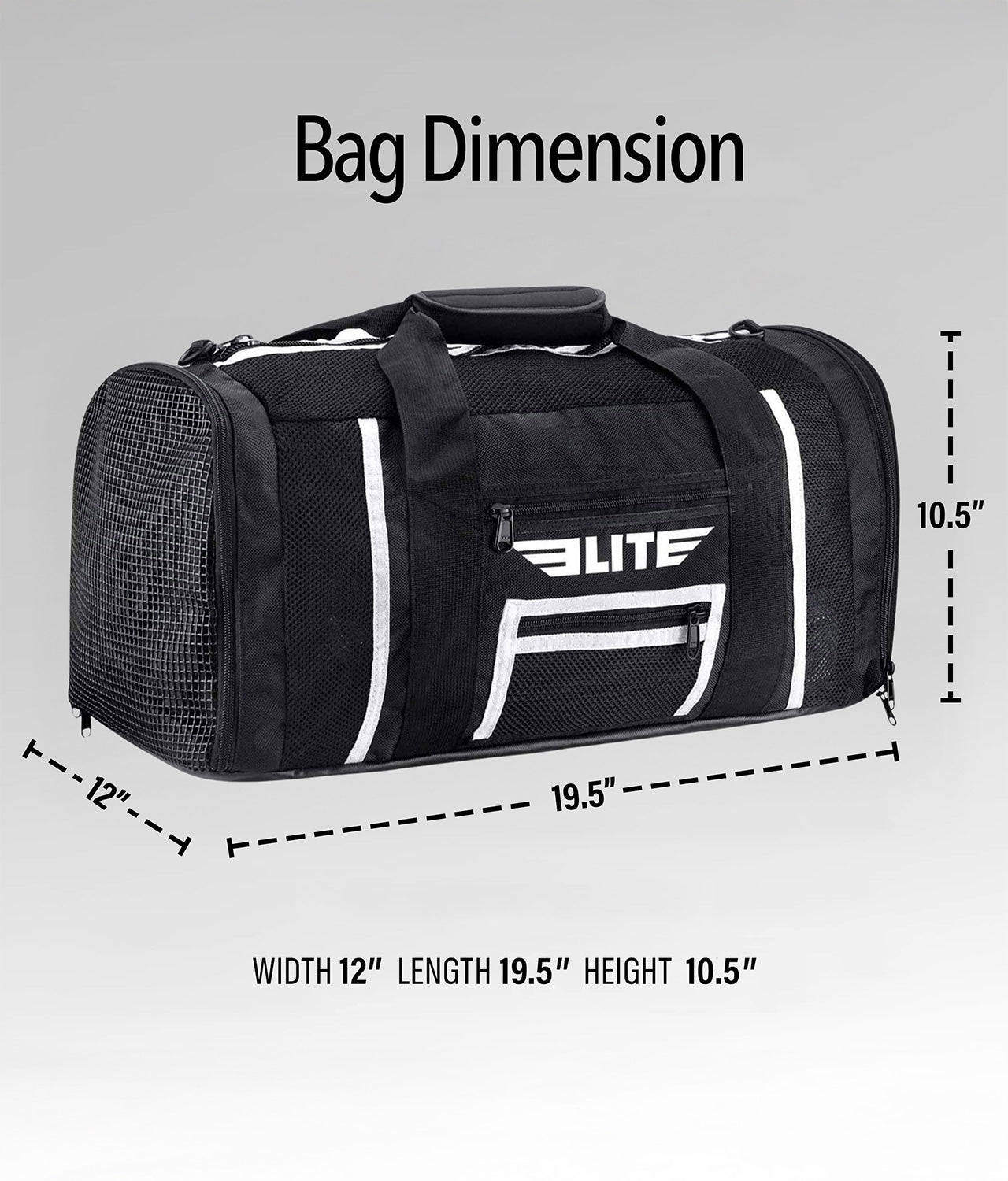 Mesh Black Large Brazilian Jiu Jitsu BJJ Gear Gym Bag