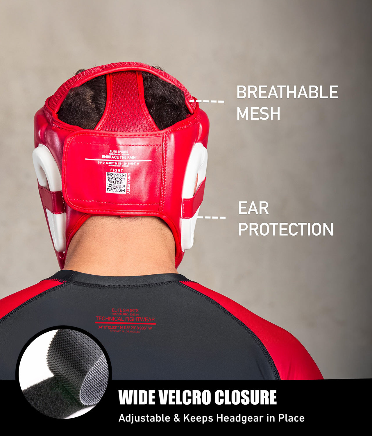 Adults' Essential Red MMA Headgear