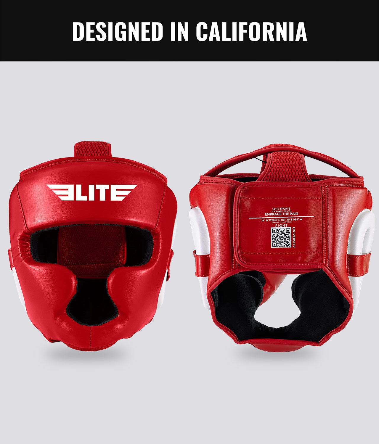 Elite Sports Adults' Essential Red MMA Headgear Designed In California