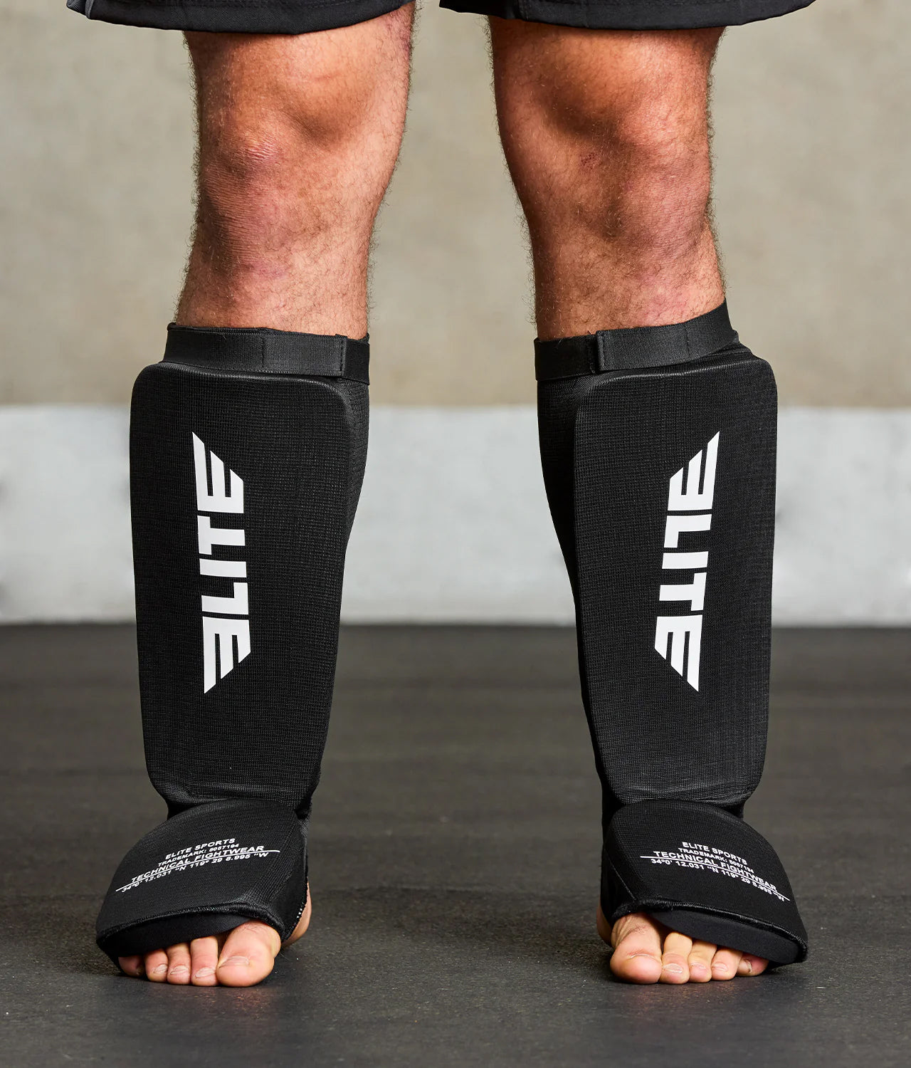 Adults' Standard Black MMA Shin Guards