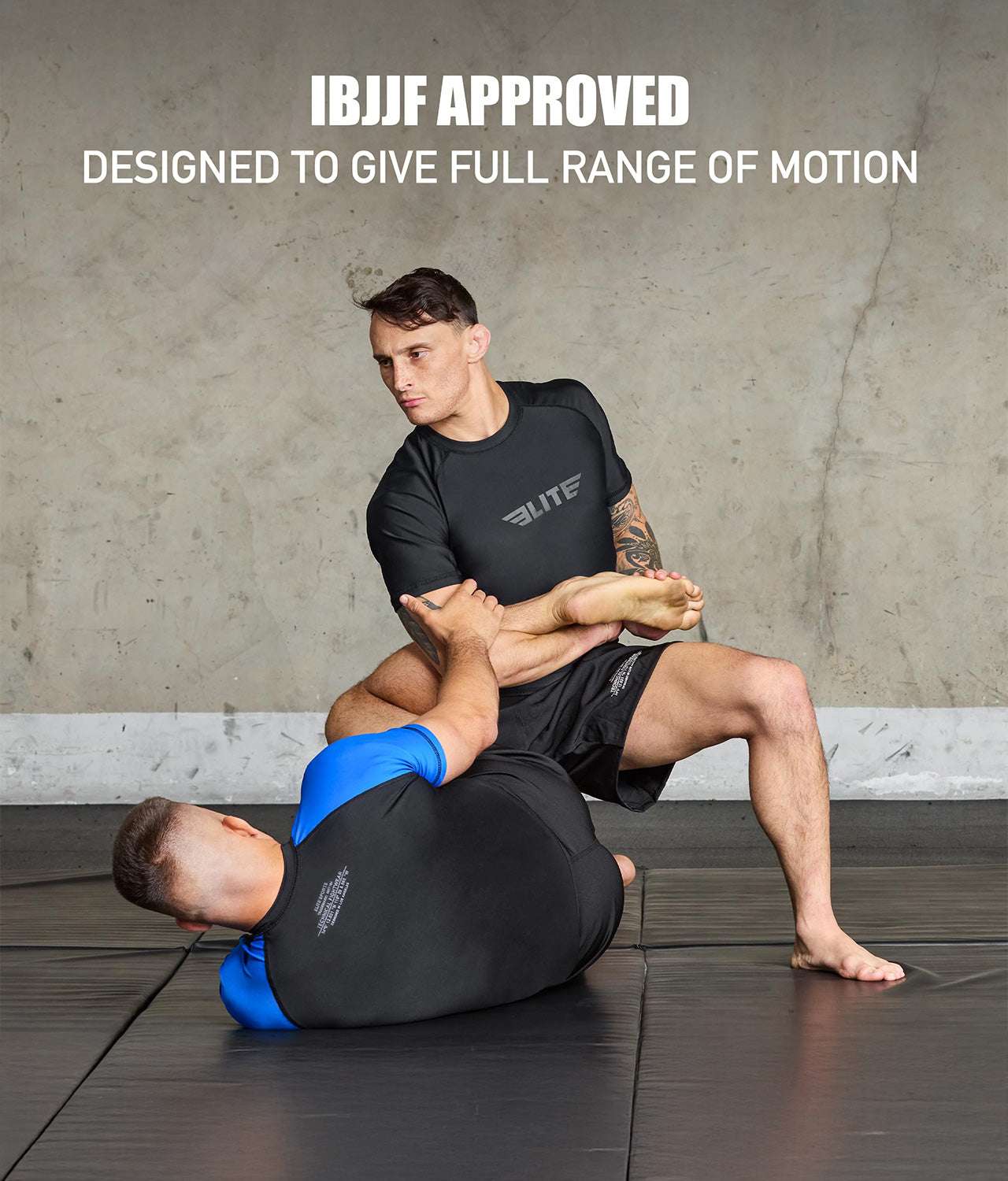 standard black short sleeve mens ibjjf approved bjj rashguard