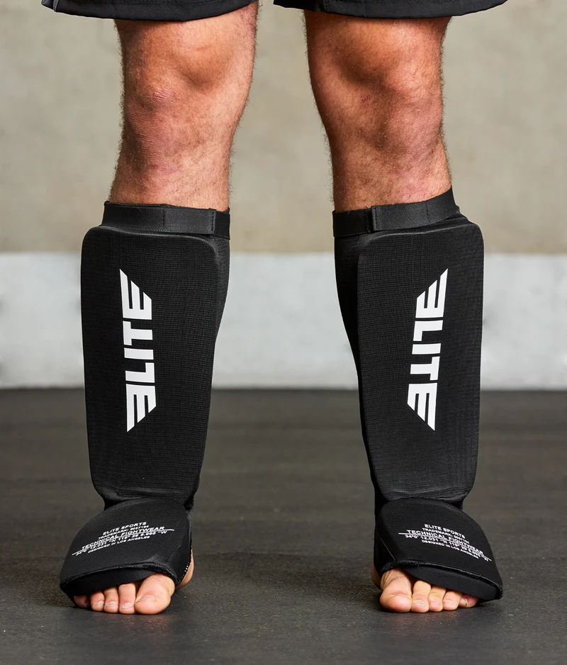 Adults' Standard Black Training Shin Guards