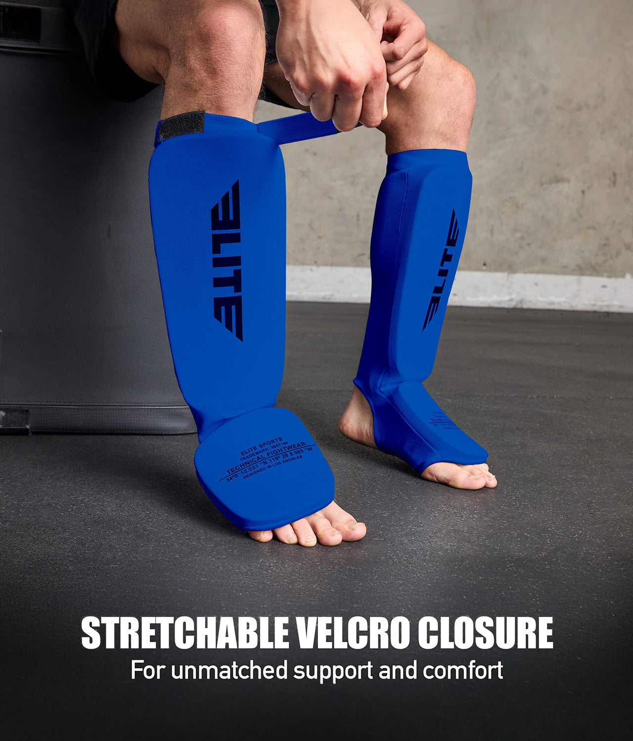 Adults' Standard Blue MMA Shin Guards