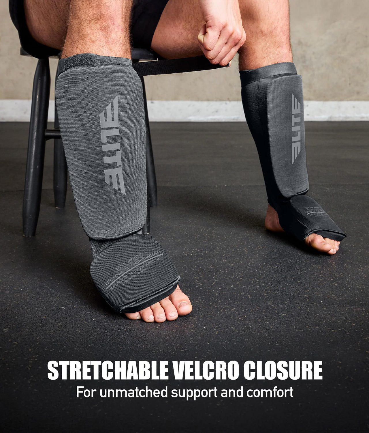 Adults' Standard Gray MMA Shin Guards