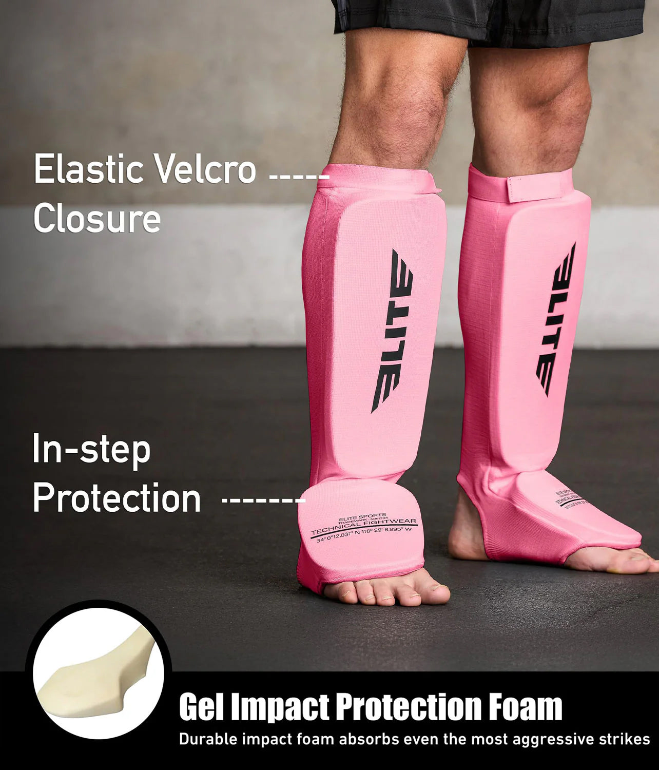 Adults' Standard Pink MMA Shin Guards