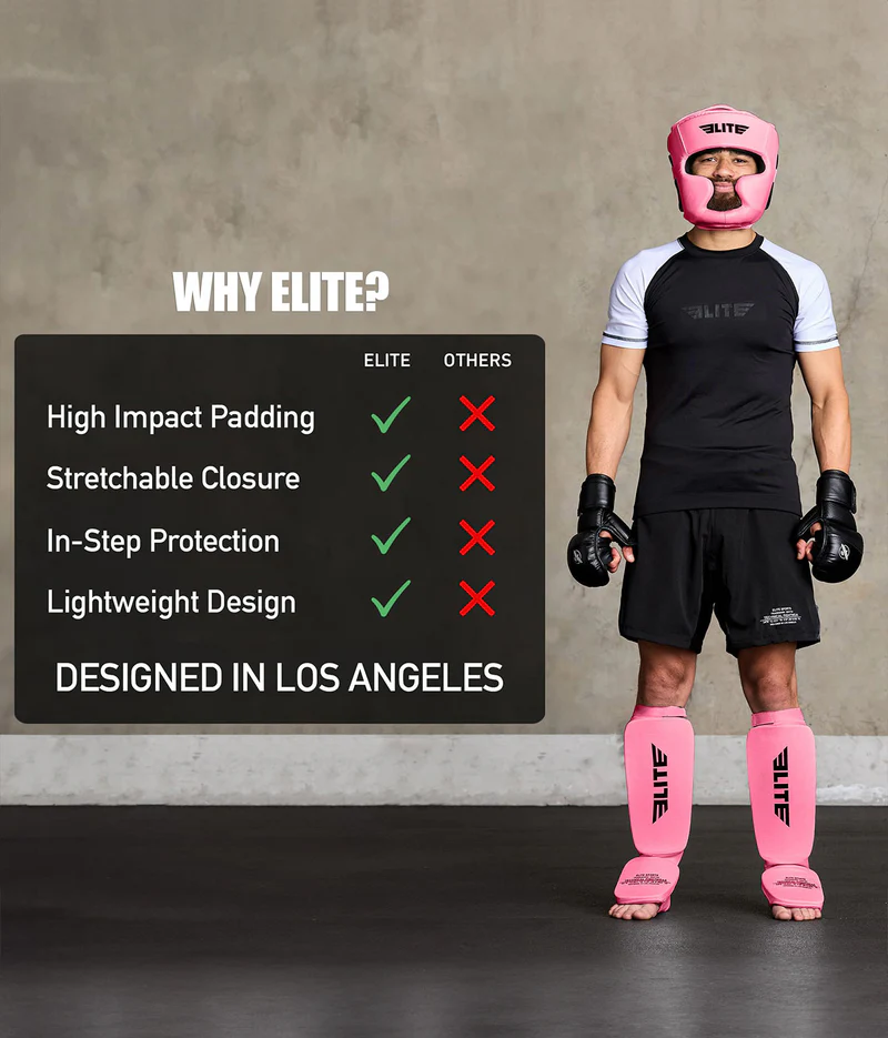 Adults' Standard Pink Training Shin Guards