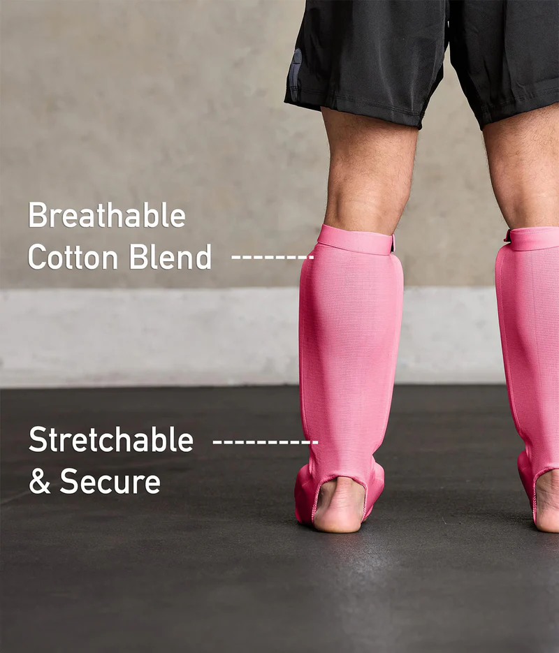 Adults' Standard Pink Training Shin Guards