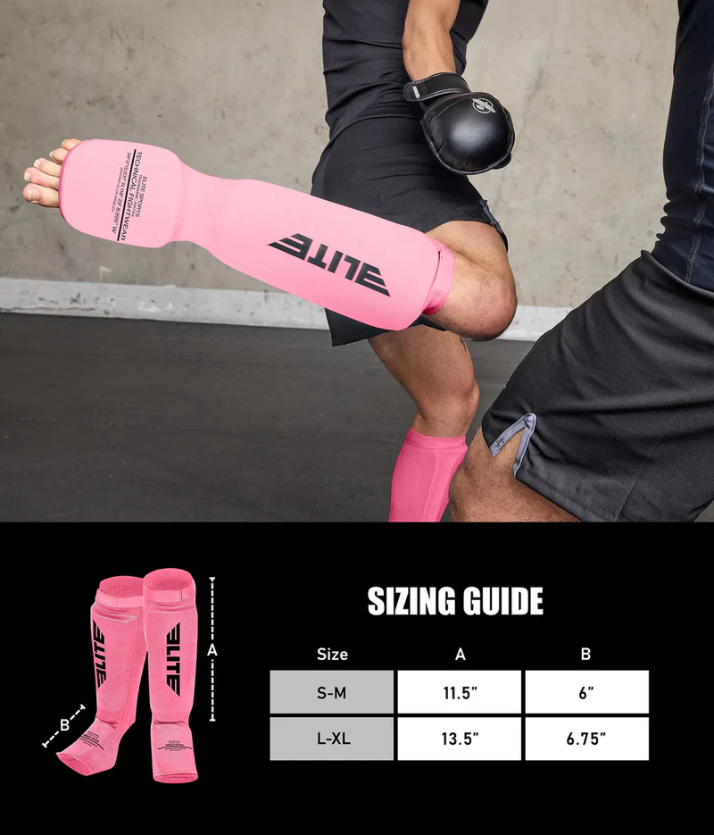 Adults' Standard Pink Training Shin Guards