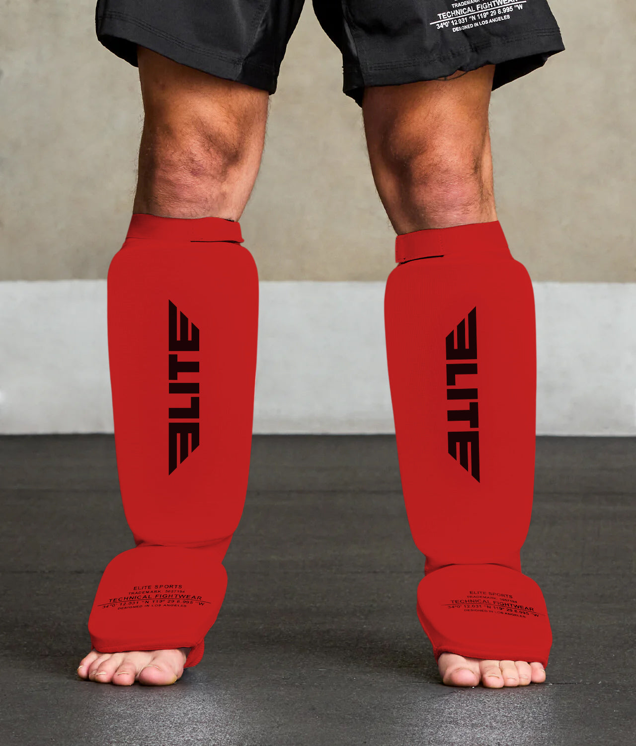 Adults' Standard Red MMA Shin Guards