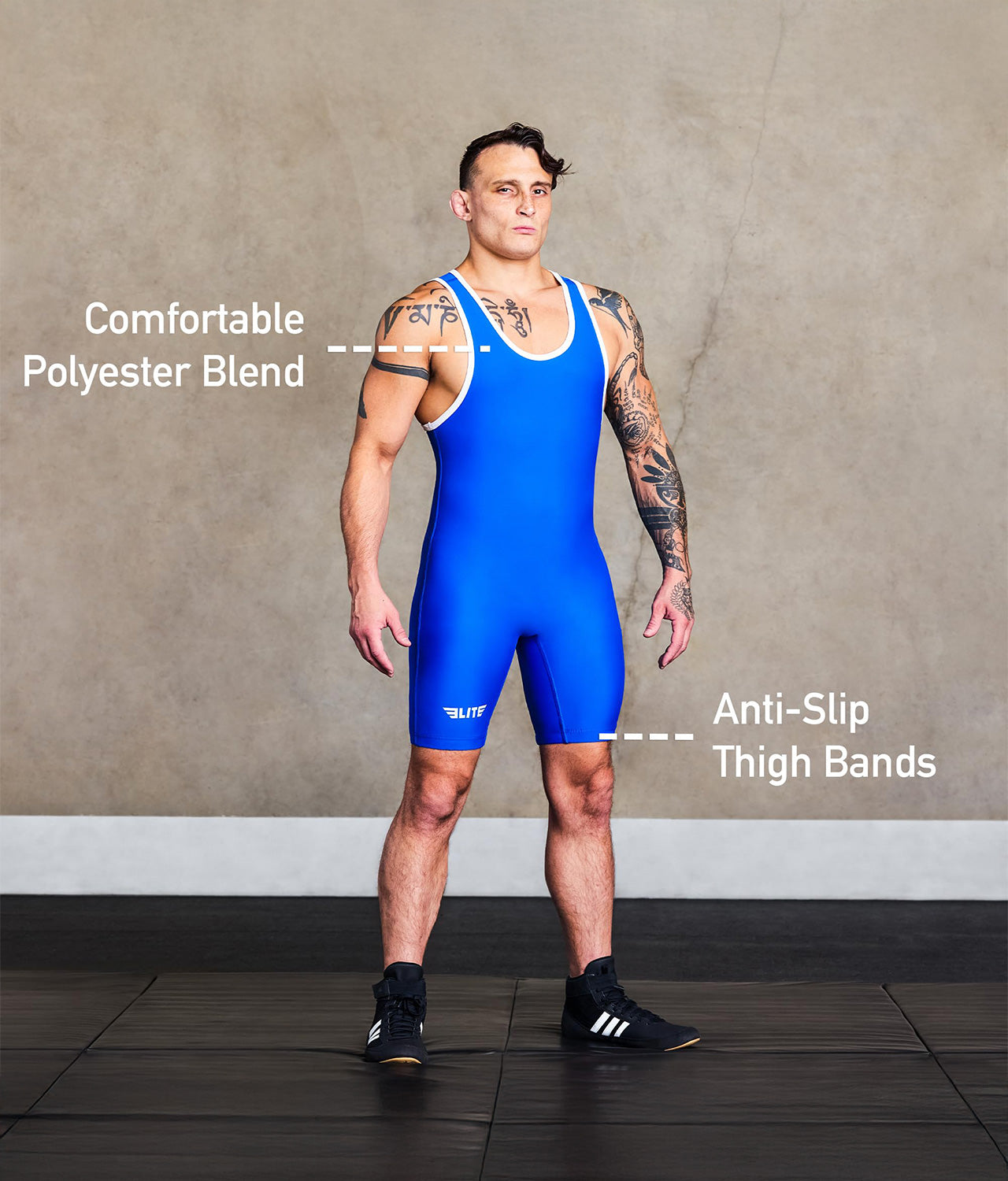 Standard Series Blue Adults Wrestling Singlet